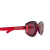 Gucci GG1719S Sunglasses 004 red - product thumbnail 3/4