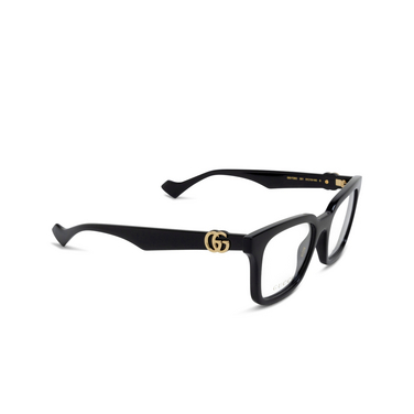 Gucci GG1728O Eyeglasses 001 black - three-quarters view