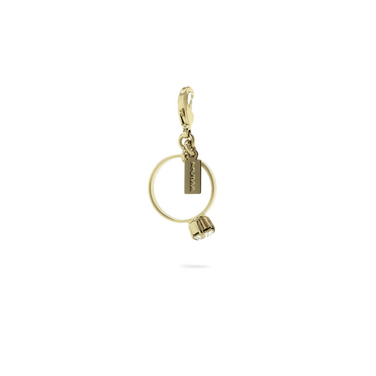Huma EARRING WITH RING CRYSTAL STONE TL.31 gold - frontale
