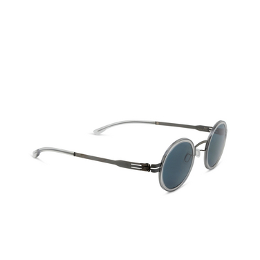 Lunettes de soleil ic! berlin BENT SUN GUNMETAL - SKY GREY - ATLANTIS - Vue trois quarts