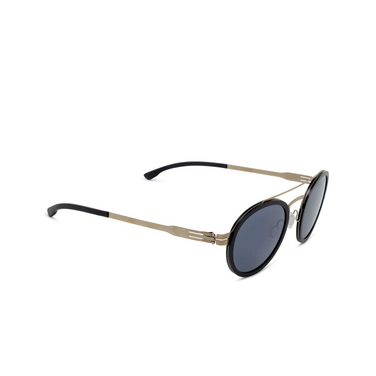 ic! berlin DAKOTA SUN Sunglasses BLACK ROUGH - BRONZE - BLACK - three-quarters view