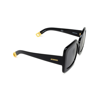 Jacquemus CARRE ROND Sunglasses 1 black - three-quarters view