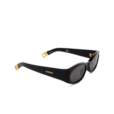 Jacquemus OVALO Sunglasses 1 black - three-quarters view