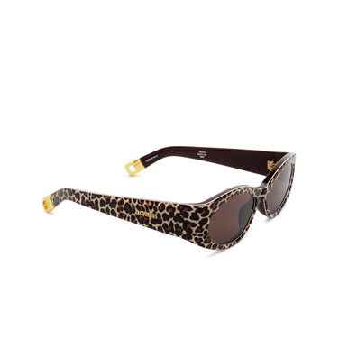 Jacquemus OVALO Sunglasses 2 leopard - three-quarters view