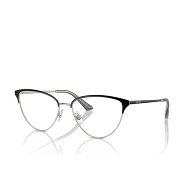 Jimmy Choo JC2002 Eyeglasses 3016 silver / black - three-quarters view