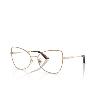 Jimmy Choo JC2006 Eyeglasses 3019 pale gold / biscuit - three-quarters view