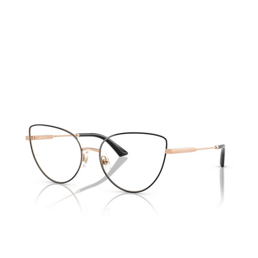 Jimmy Choo JC2008 Eyeglasses 3022 rose gold / black - three-quarters view