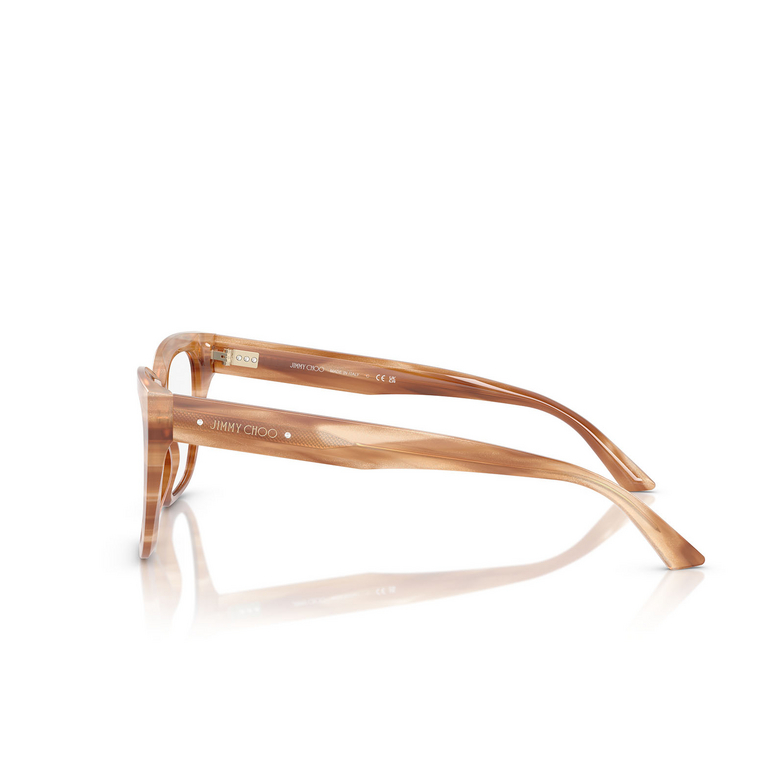 Jimmy Choo JC3019B Eyeglasses 5055 striped havana glitter brown - 3/4