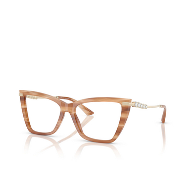 Jimmy Choo JC3020B Eyeglasses 5055 striped havana glitter brown - three-quarters view