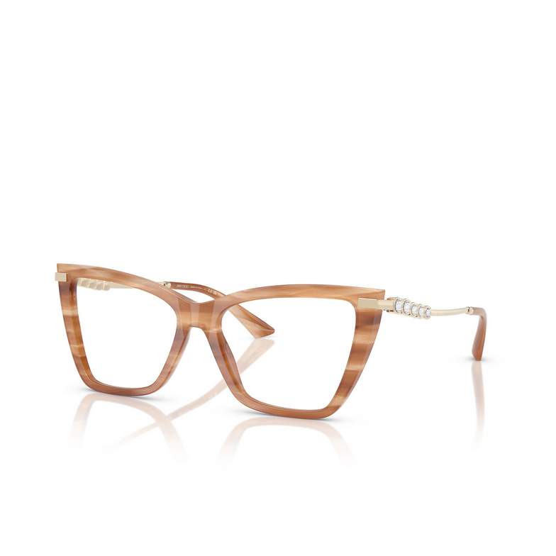 Jimmy Choo JC3020B Korrektionsbrillen 5055 striped havana glitter brown - 2/4