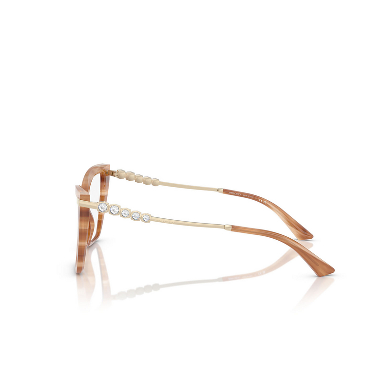 Jimmy Choo JC3020B Korrektionsbrillen 5055 striped havana glitter brown - 3/4