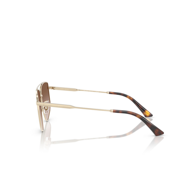 Lunettes de soleil Jimmy Choo JC4011 300613 pale gold - 3/4