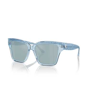 Jimmy Choo JC5003 Sunglasses 50387C transparent azure glitter - three-quarters view