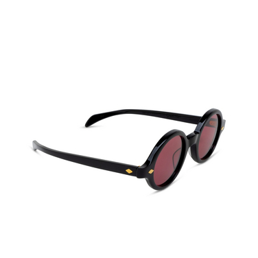 Julius Tart Optical ROUND EYE GOLD Sunglasses BLACK - three-quarters view