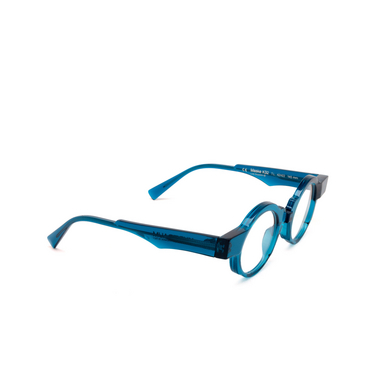 Kuboraum K32 Eyeglasses TL teal blue - three-quarters view