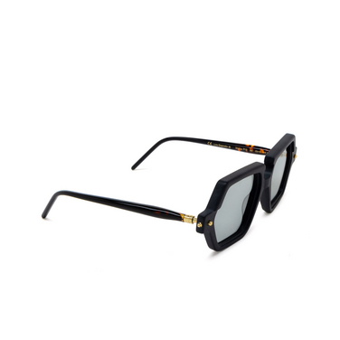 Kuboraum P19 Sunglasses BM black matt & havana - three-quarters view