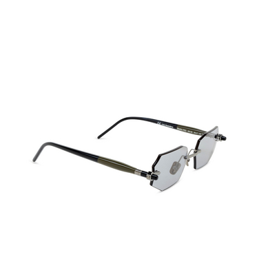 Kuboraum P63 Sunglasses GM GB gun metal + military green + black matt - three-quarters view