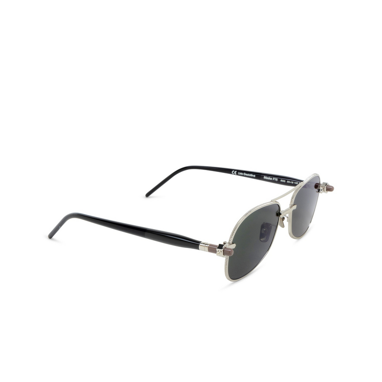 Kuboraum P75 Sunglasses SGG silver + dark grey + black shine - 2/4