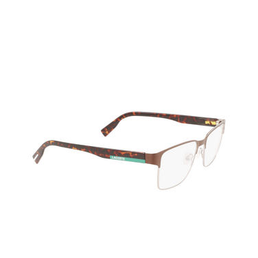 Lunettes de vue Lacoste L2286 201 matte brown - Vue trois quarts