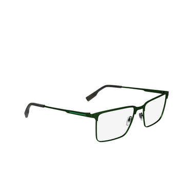 Lunettes de vue Lacoste L2296 301 matte green - Vue trois quarts