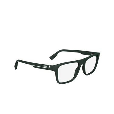 Lacoste L2951 Eyeglasses 301 matte green - three-quarters view