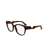 Lacoste L2953 Eyeglasses 601 transparent burgundy - product thumbnail 3/4