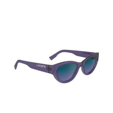 Lacoste L6013S Sunglasses 513 transparent purple - three-quarters view