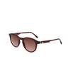 Lunettes de soleil Lacoste L6030S 601 transparent burgundy - Vignette du produit 3/4