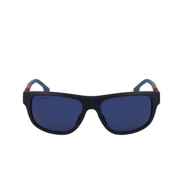 Lunettes de soleil Lacoste L6042S 424 matte blue / blue flash orange - Vue de face