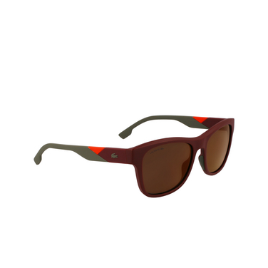 Lacoste L6043S Sonnenbrillen 601 matte burgundy / orange mirror - Dreiviertelansicht