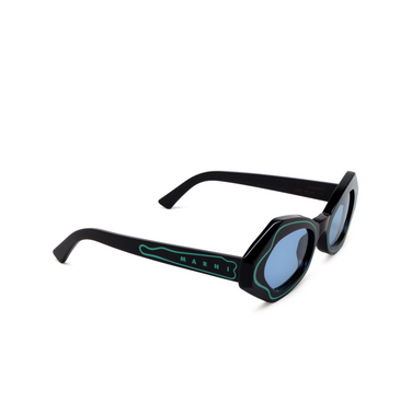 Marni UNLAHAND Sunglasses AAP black / green - three-quarters view