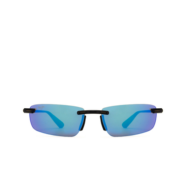 Gafas de sol Maui Jim ILIKOU 02 shiny black w/ blue - Vista delantera