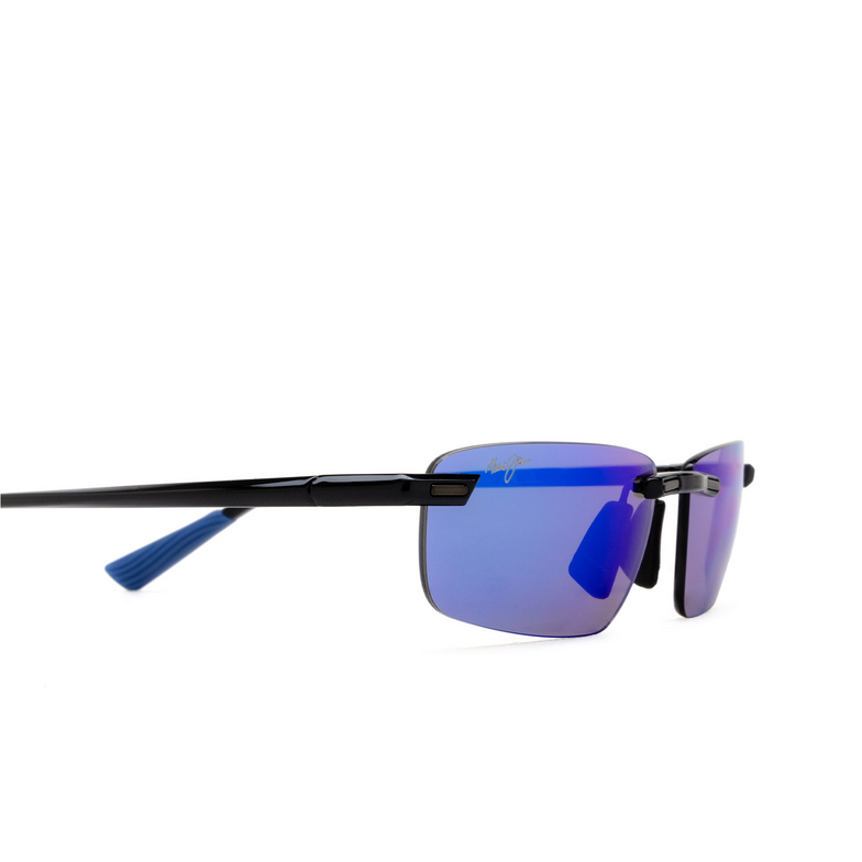 Maui Jim ILIKOU Sunglasses 02 shiny black w/ blue - 3/4