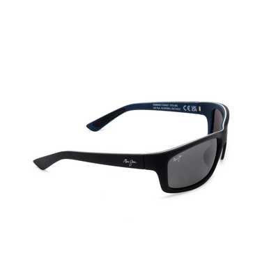 Gafas de sol Maui Jim KANAIO COAST 02MD matte soft black / white / blue - Vista tres cuartos
