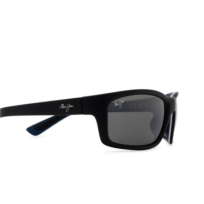 Maui Jim KANAIO COAST Sunglasses 02MD matte soft black / white / blue - 3/4
