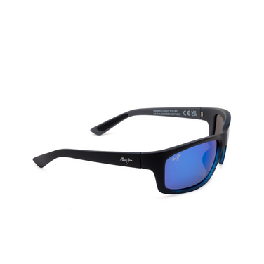 Maui Jim KANAIO COAST Sunglasses 08C matte trans. blue black stripe - three-quarters view