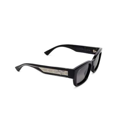 Gafas de sol Maui Jim KENUI 14 shiny black w/trans light grey - Vista tres cuartos