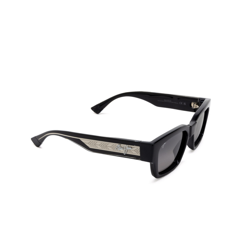 Maui Jim KENUI Sunglasses 14 shiny black w/trans light grey - 2/4