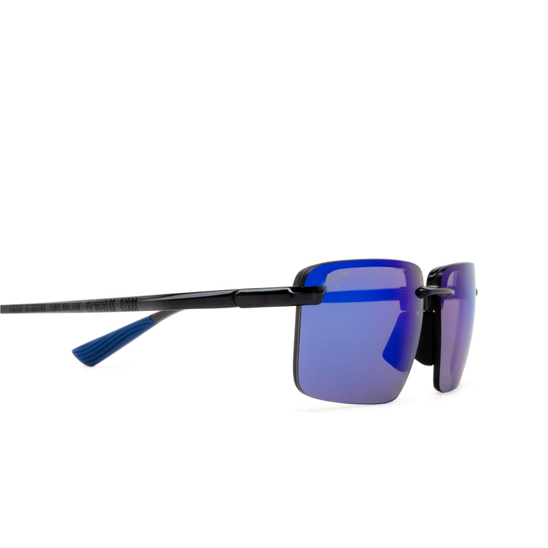 Maui Jim LAULIMA Sunglasses 14 shiny transparent dark grey - 3/4