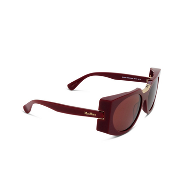 Lunettes de soleil Max Mara MM0123 69S shiny bordeaux - Vue trois quarts