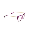 Gafas graduadas Max Mara MM5007 083 violet / striped / shiny pale gold - Miniatura del producto 2/3