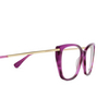 Occhiali da vista Max Mara MM5007 083 violet / striped / shiny pale gold - anteprima prodotto 3/3