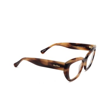 Max Mara MM5135 Eyeglasses 047 light brown / striped - three-quarters view