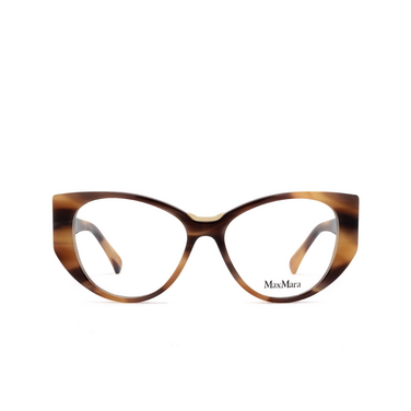 Max Mara MM5142 Eyeglasses 047 light brown / striped - front view