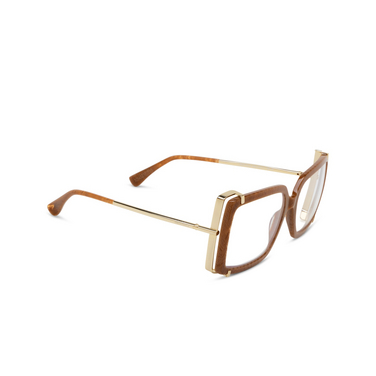 Max Mara MM5155-B Eyeglasses 056 havana / texture - three-quarters view