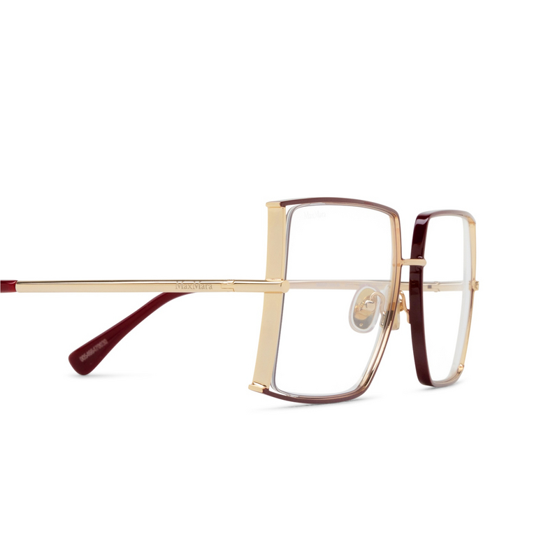 Lunettes de vue Max Mara MM5156-B 071 shiny bordeaux / shiny pale gold - 3/3