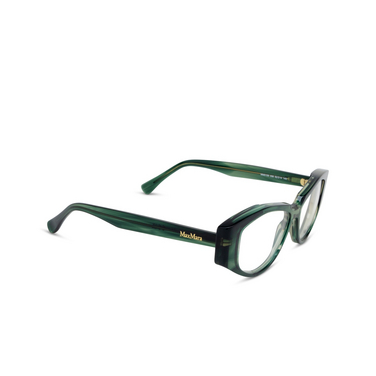 Max Mara MM5159 Eyeglasses 098 dark green / striped - three-quarters view