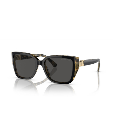 Michael Kors ACADIA Sunglasses 395087 bi-layer black / amber tortoise - three-quarters view