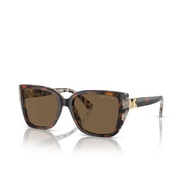 Michael Kors ACADIA Sunglasses 395173 bi layer dark / cream tortoise - three-quarters view