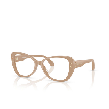 Lunettes de vue Michael Kors CERVINIA 3555 camel - Vue trois quarts